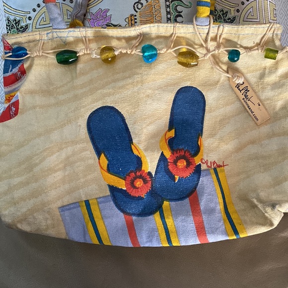 Paul Brent Beach Sun n Sand Artistic Tote Beach bag - Picture 2 of 6